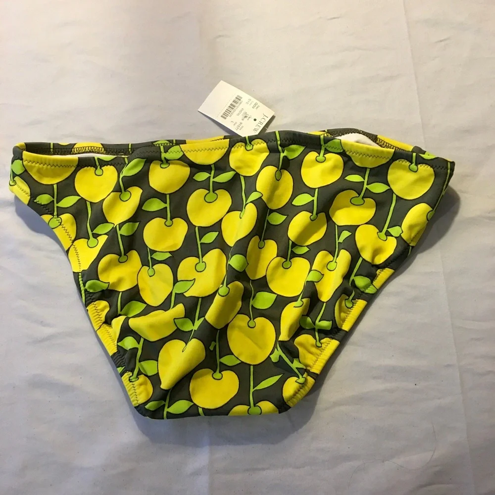 NWT yellow apple J Crew bikini bottoms szL - Picture 8 of 8